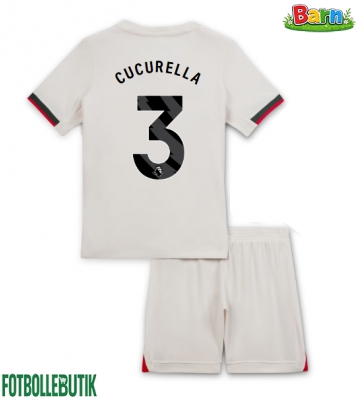 Chelsea Marc Cucurella #3 Bortaställ Barn 2025-26 Kortärmad (+ Korta byxor)